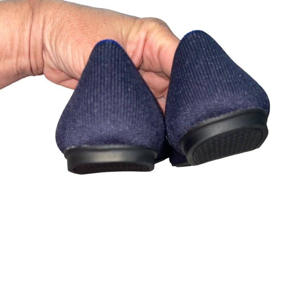 Rothys Womens Flat Size 7.  blue Knit Ballet Round Toe Comfort Slip On China - Picture 10 of 10